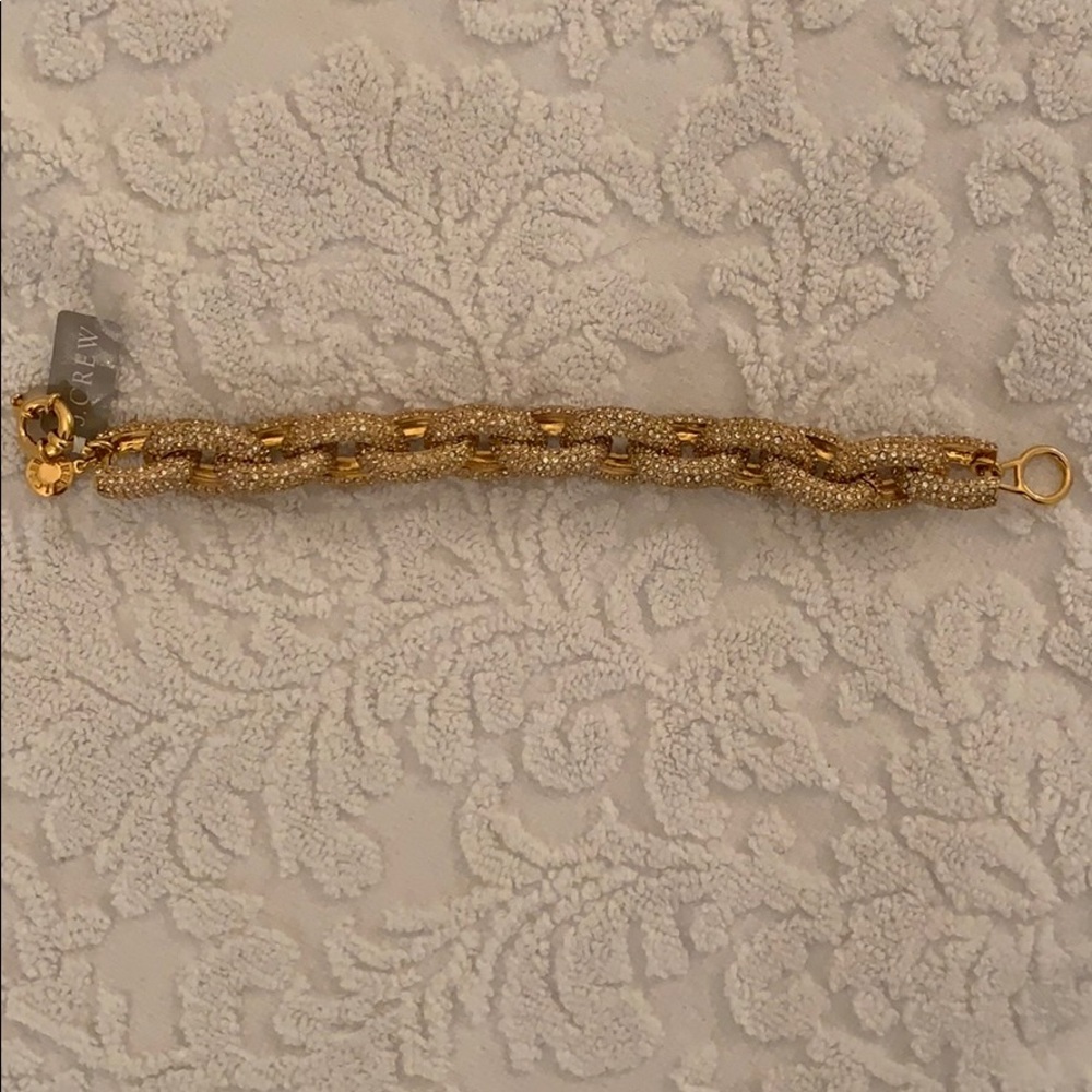 NWT J. Crew Gold and Pave Bracelet